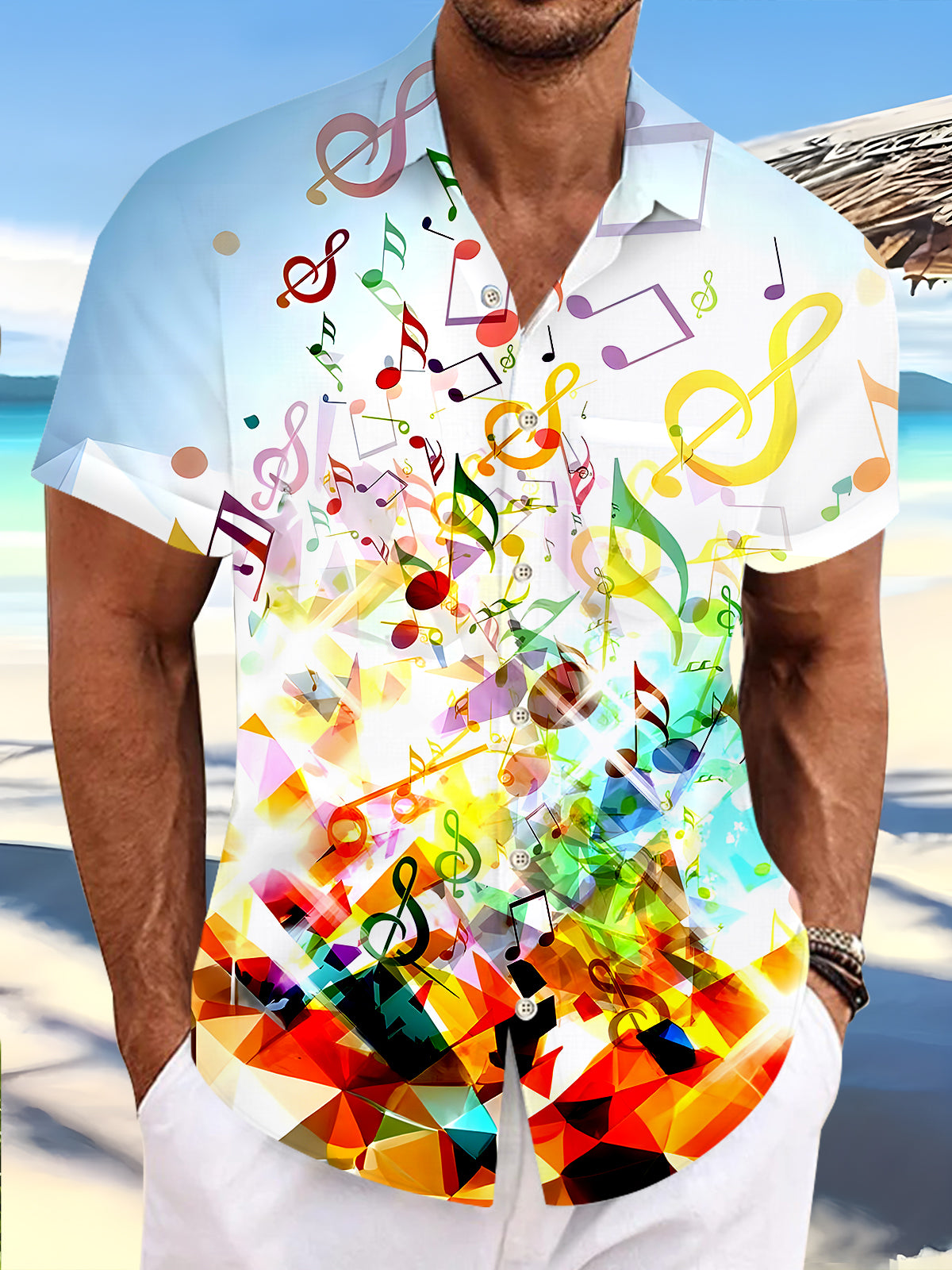 men's tie dye shirt front view