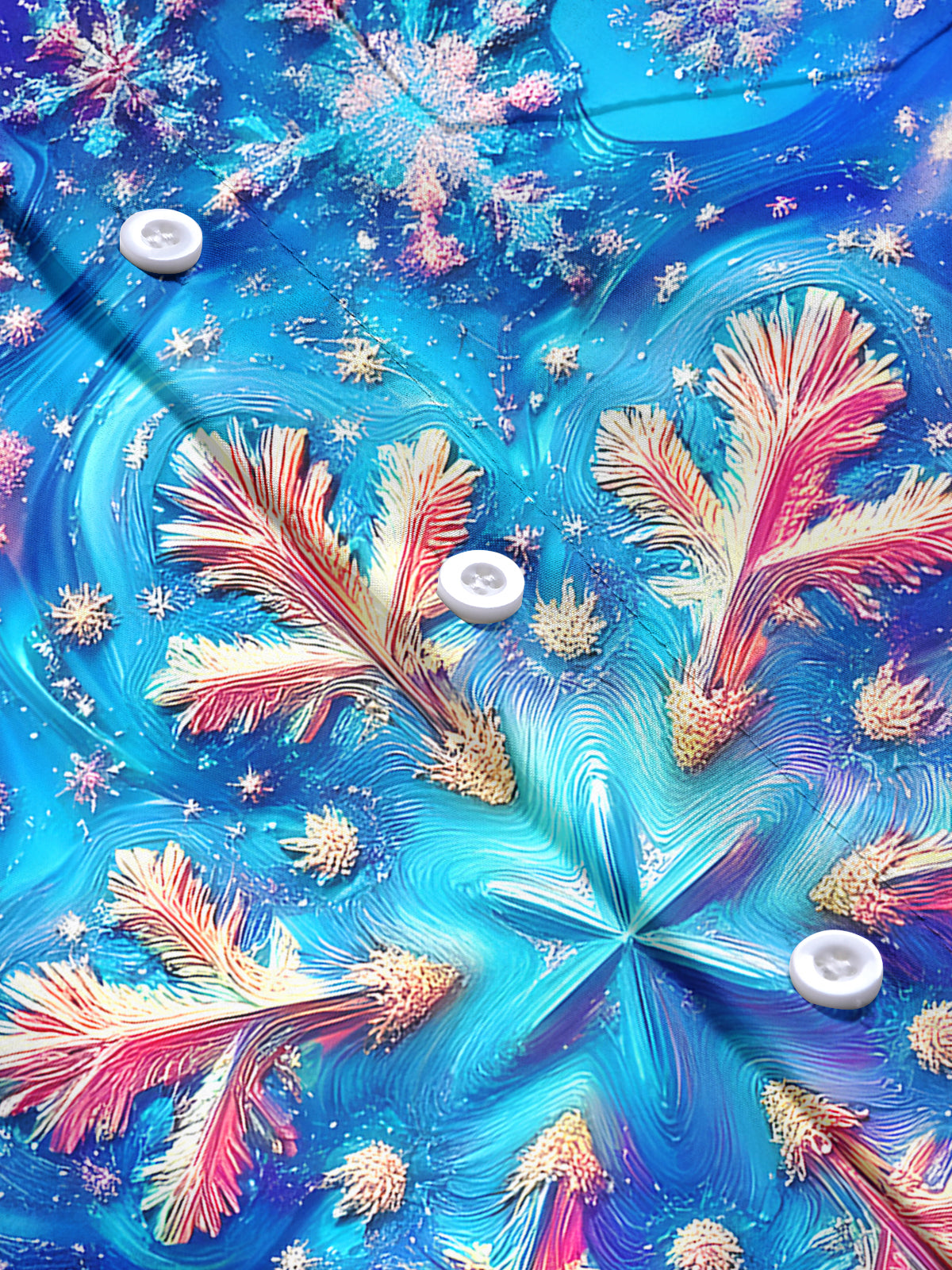 Snowflake Men's Pocket Short Sleeve Shirts