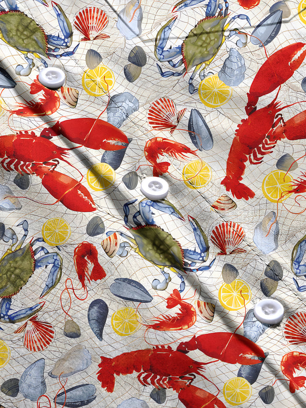 men's printed short sleeve flat lay shirt