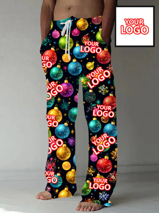 men's Christmas casual pants front view holiday party