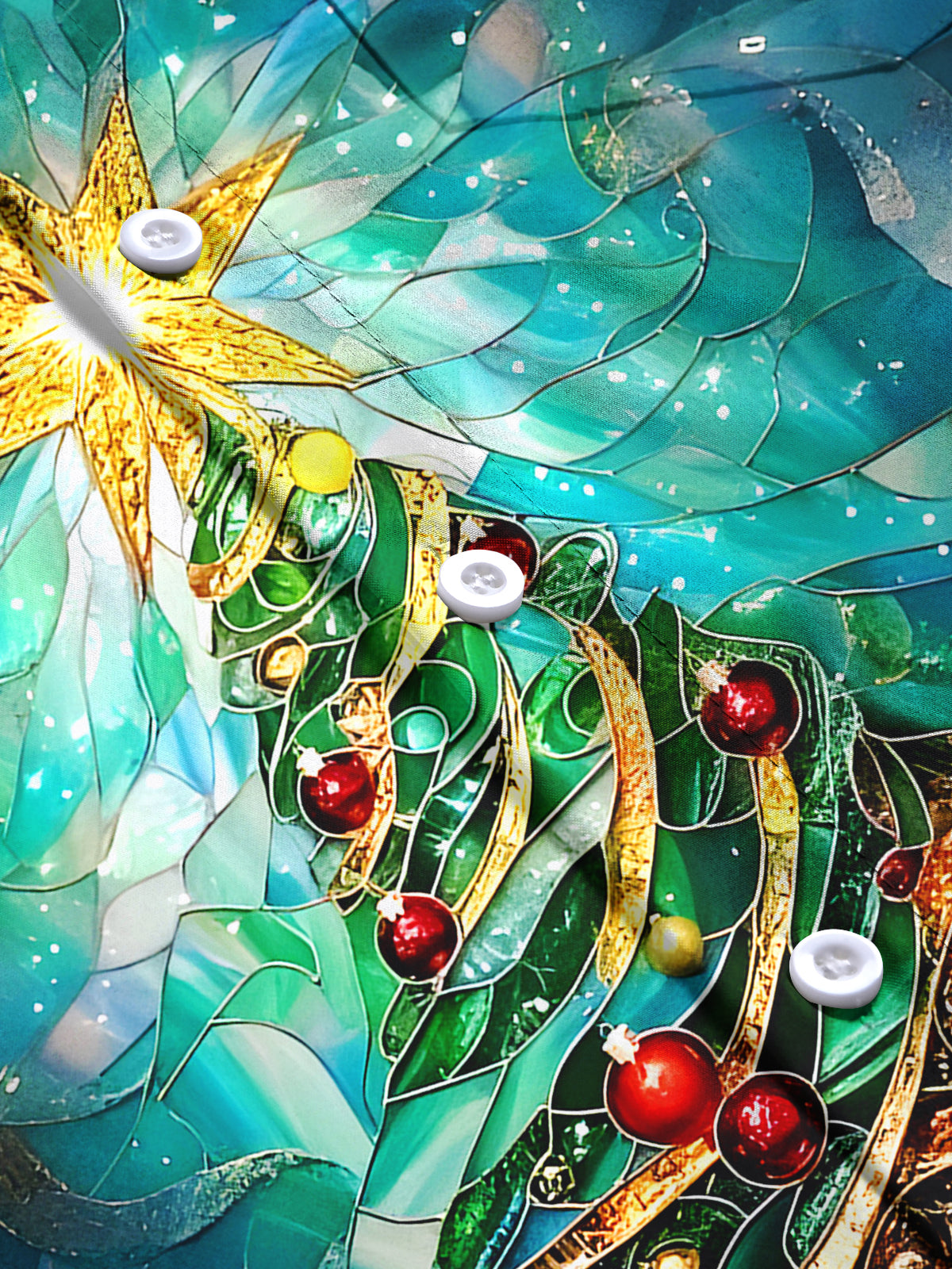 Christmas Tree Men's Pocket Long Sleeve Shirts