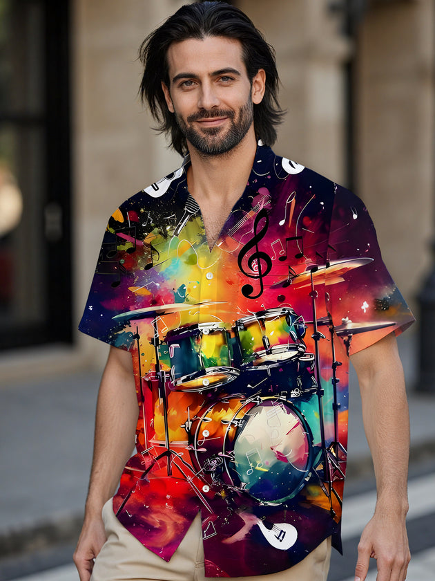 men's tie dye shirt front view