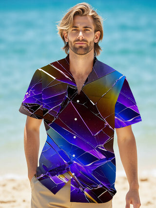 men's gradient print shirt front view