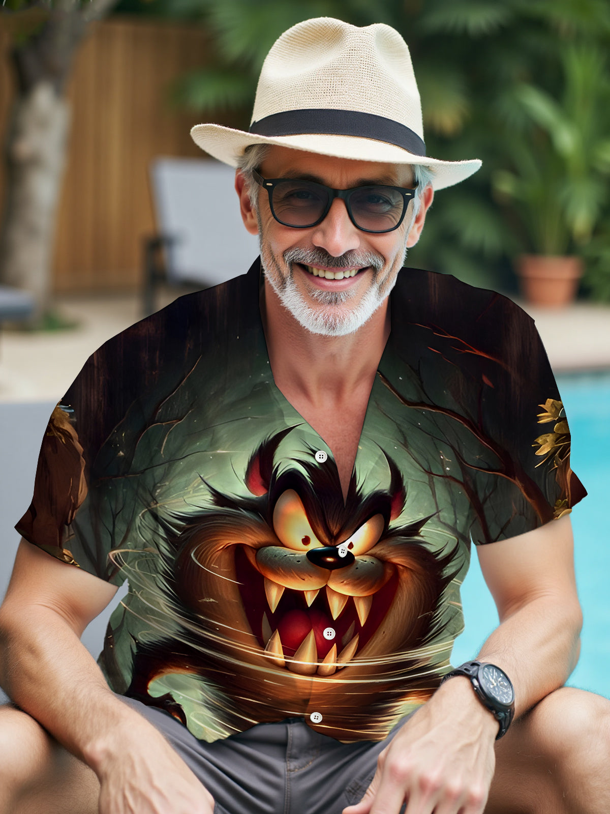 Monster Men's Pocket Short Sleeve Shirts