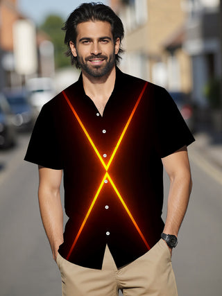 men's short sleeve shirt side view
