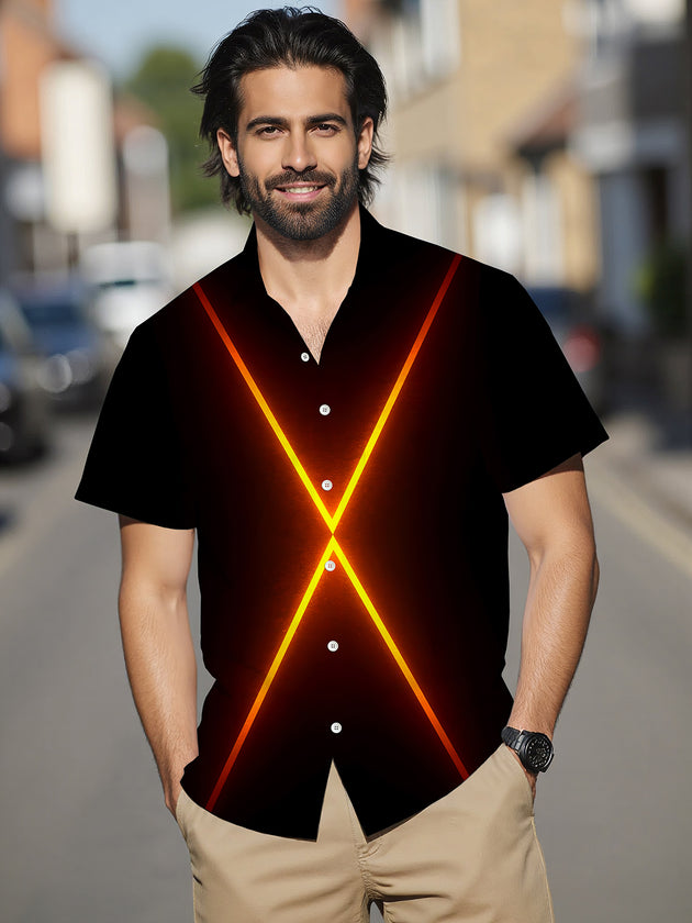 men's short sleeve shirt side view