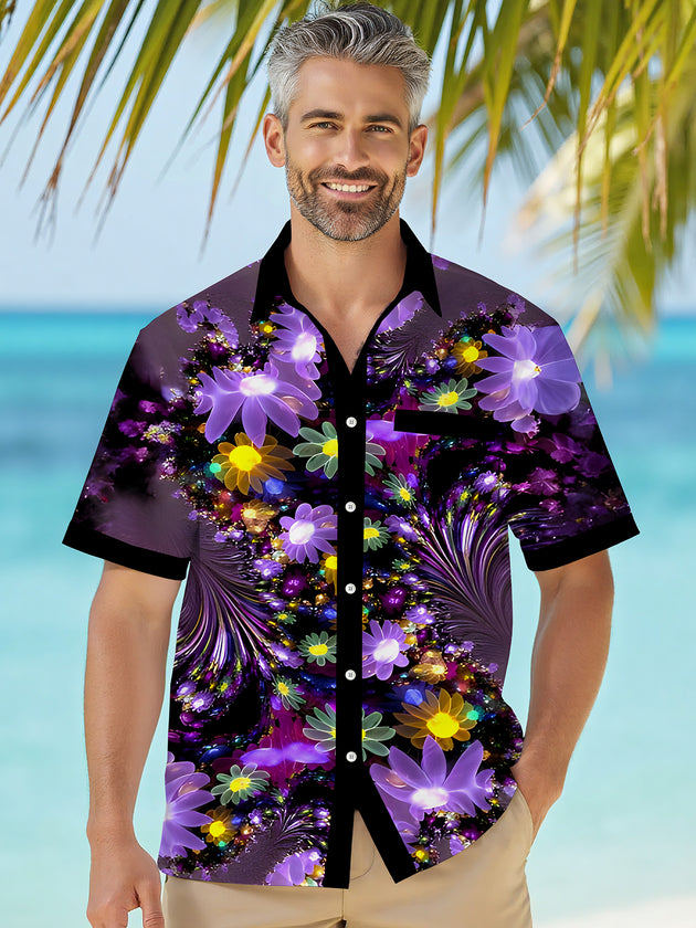 men's floral shirt front view