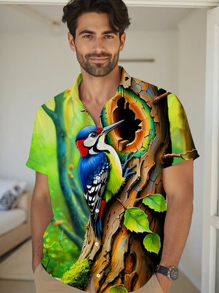 men's short sleeve shirt side view