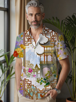 men's short sleeve shirt side view