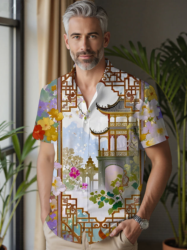 men's short sleeve shirt side view