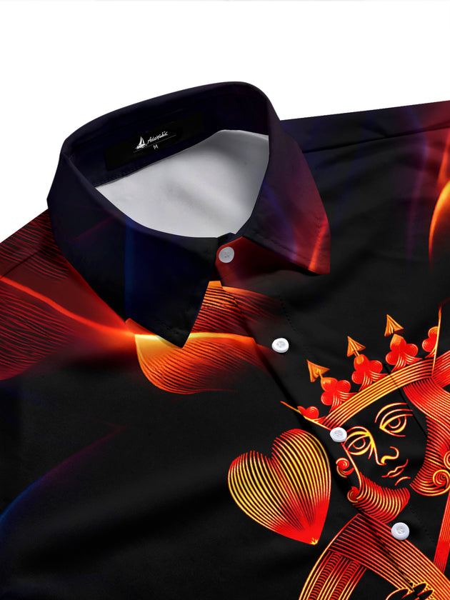 Poker Men's Pocket Short Sleeve Shirts