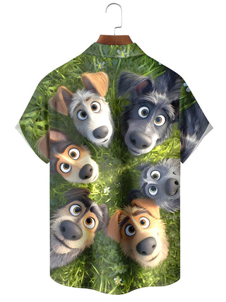 men's aloha shirt back view