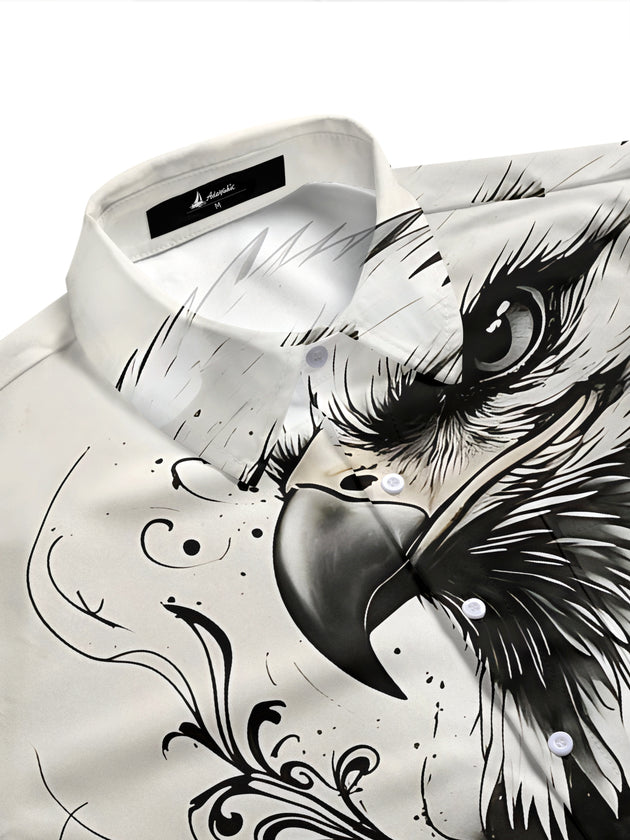 Retro Eagle Men's Pocket Short Sleeve Shirts