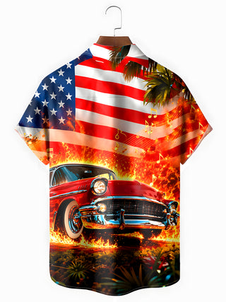 men's aloha shirt back view