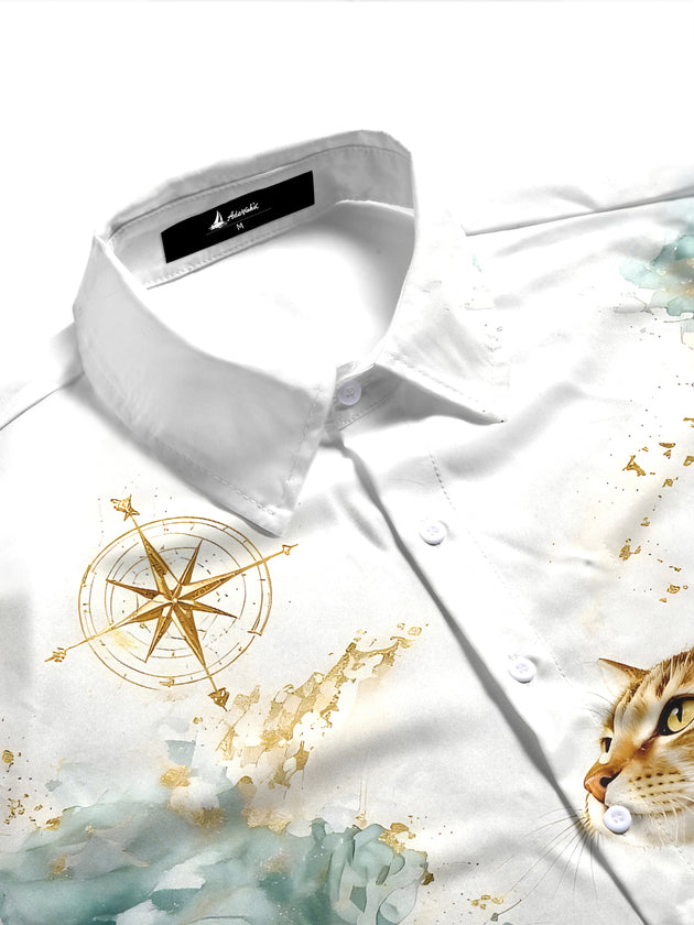 Cat Abstract Women's Short Sleeve Shirts
