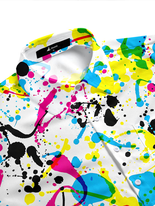 Tie Dye Men's Pocket Short Sleeve Shirts