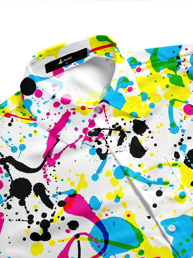 Tie Dye Men's Pocket Short Sleeve Shirts