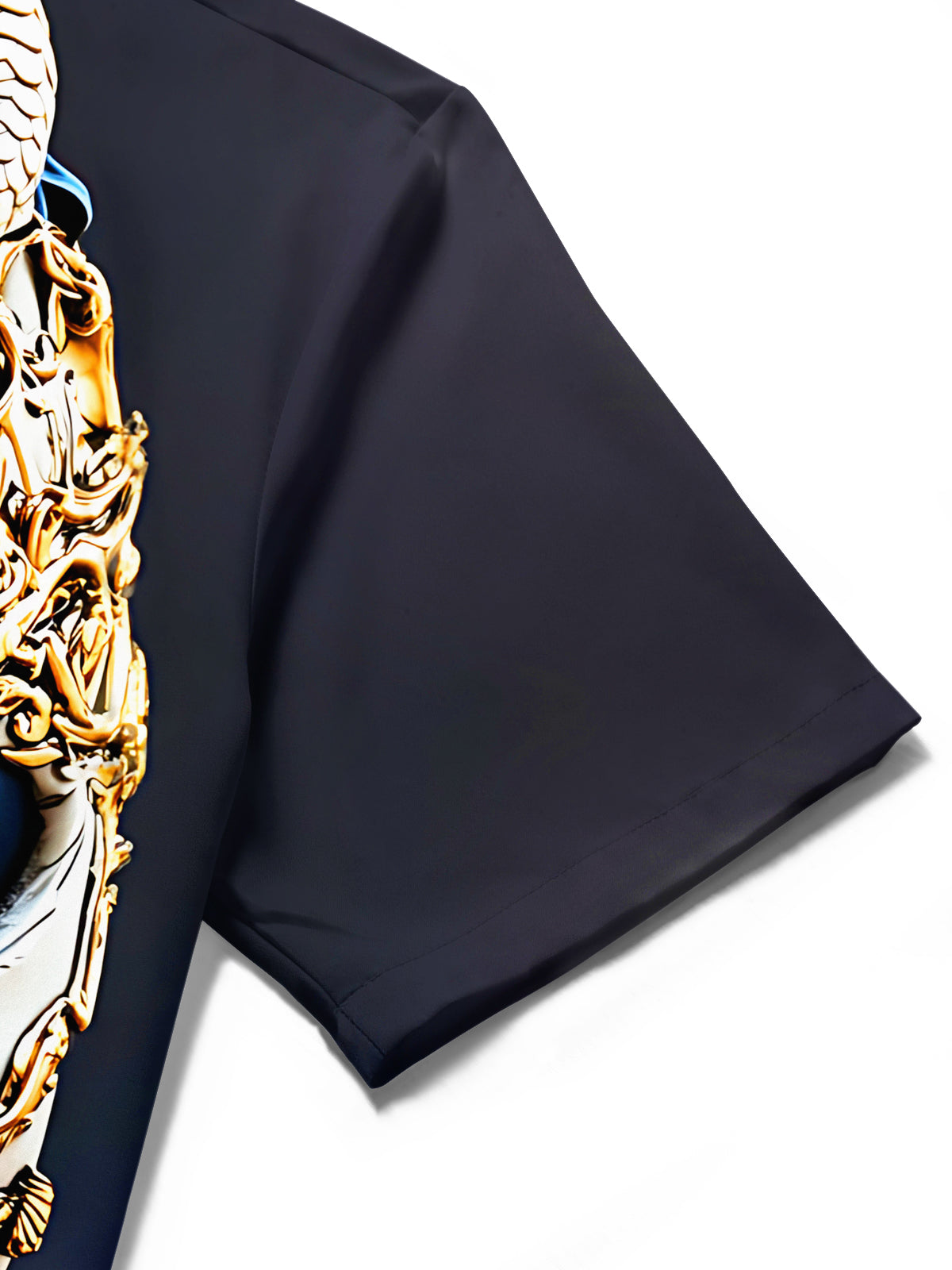 Adaychic Men's Graphic 3D Snake Mask Print Short Sleeve Shirt with Chest Pocket