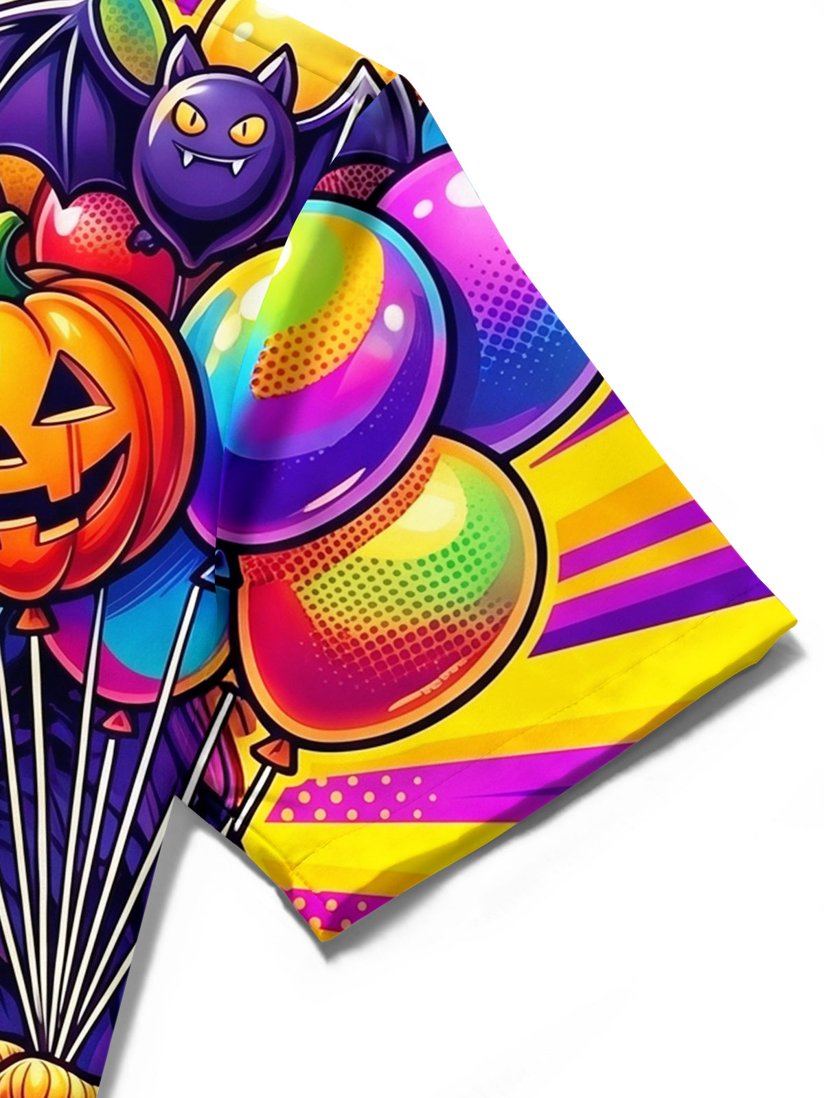 Adaychic Men's Short Sleeve Shirt - Eagle Holding Halloween Balloons And A Potion Drink Print with Chest Pocket