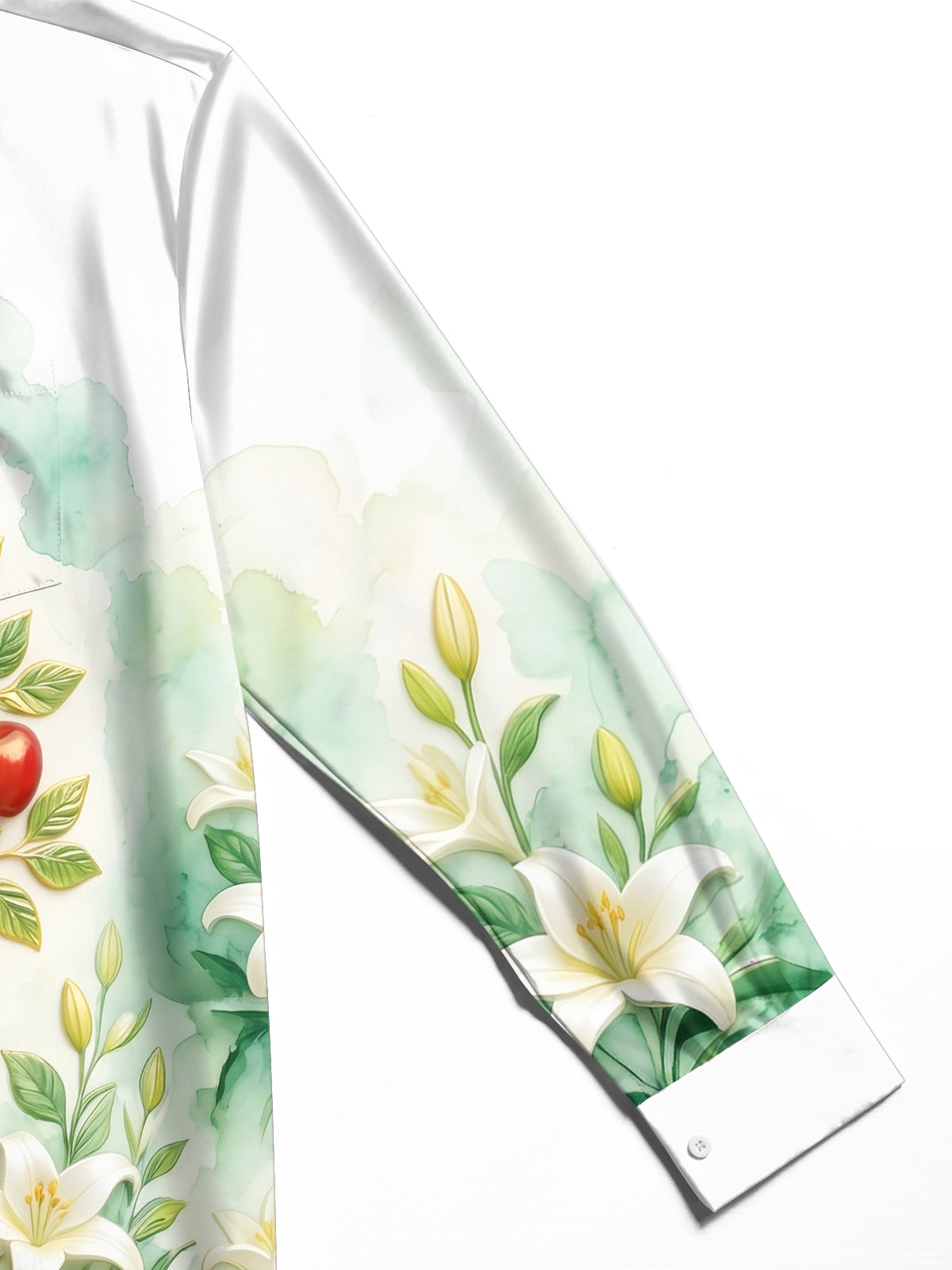 Adaychic Men's Tree Of Knowledge With Snake And Apples Print Short Sleeve Shirt with Chest Pocket