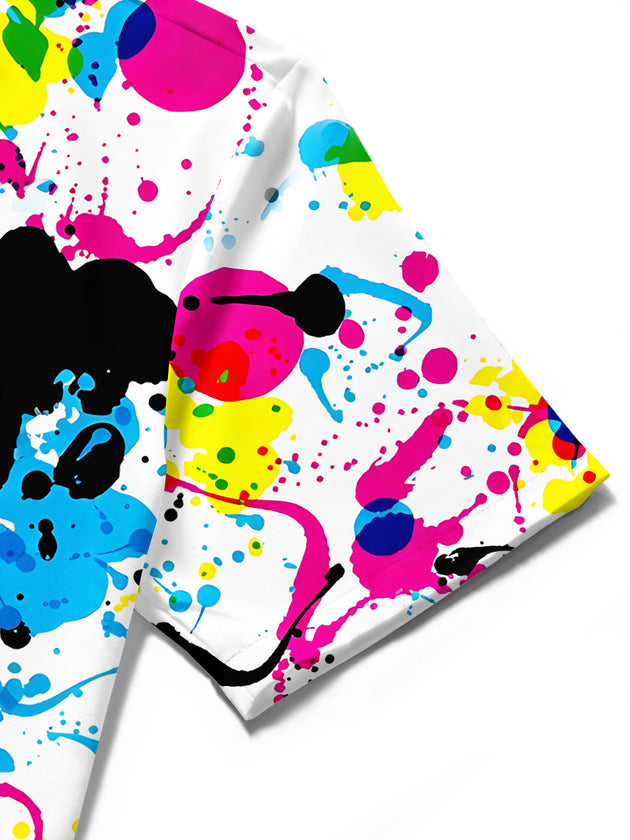 Tie Dye Men's Pocket Short Sleeve Shirts