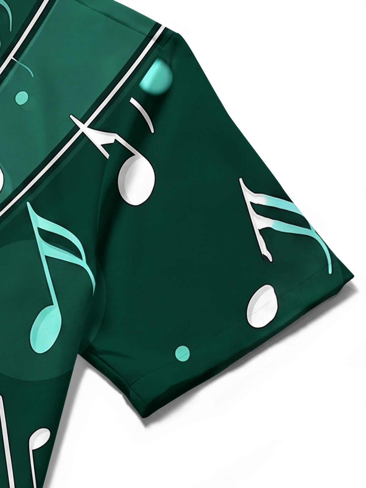 Adaychic Men's Graphic Music Notes Print Short Sleeve Shirt with Chest Pocket