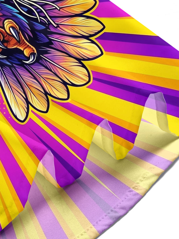 Adaychic Men's Short Sleeve Shirt - Eagle Holding Halloween Balloons And A Potion Drink Print with Chest Pocket