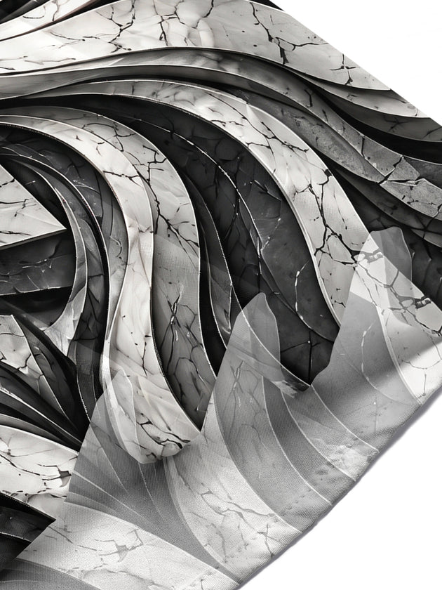 Adaychic Men's 3D Abstract 3D Swirling Marble Pattern Short Sleeve Shirt with Chest Pocket