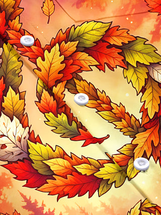 Adaychic Men's Short Sleeve Shirt - Autumn Forest Treble Clef Made Of Leaves Print with Chest Pocket