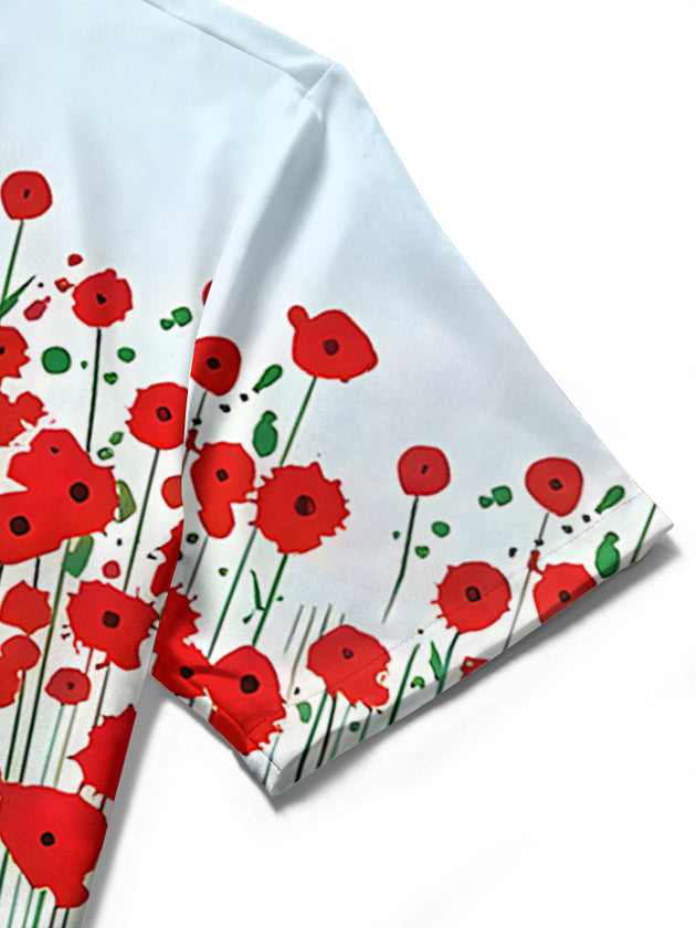 Floral Women's Short Sleeve Shirts