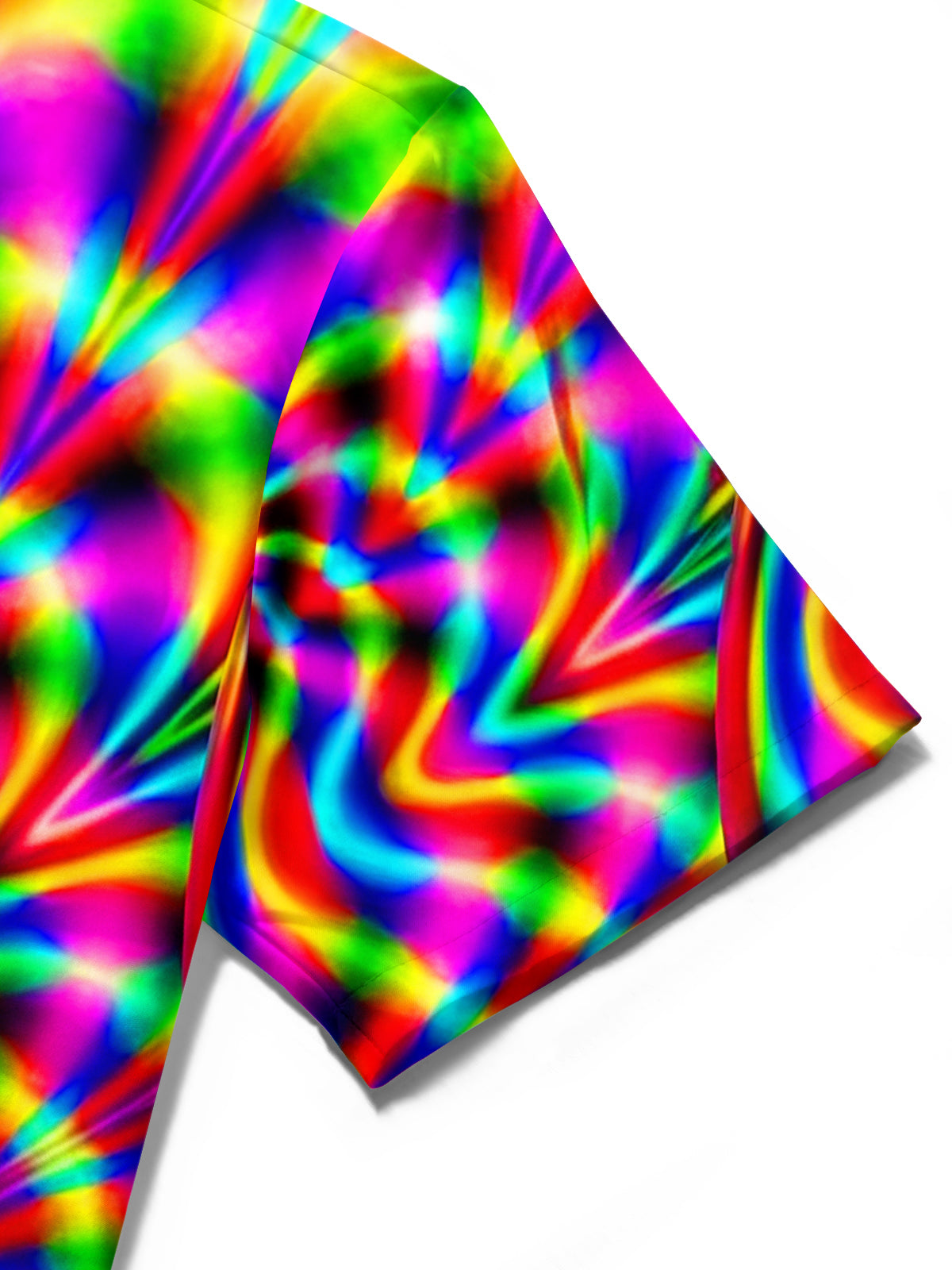 Adaychic Men's Abstract Psychedelic Mandala Swirl Print Short Sleeve Shirt with Chest Pocket