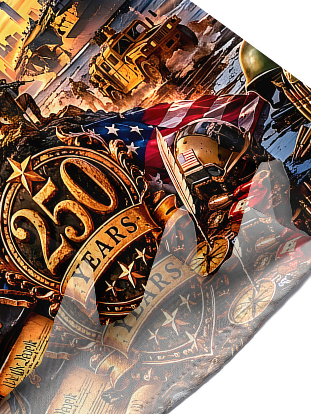 250 Years Fighter Aircraft Men's Pocket Short Sleeve Shirts
