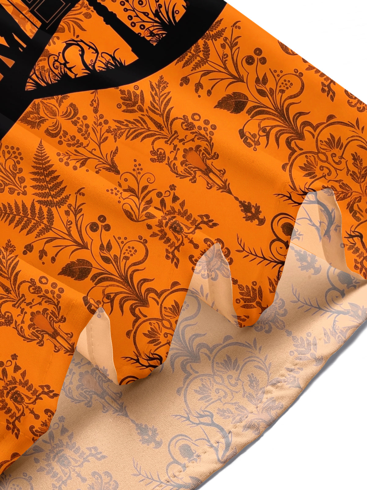 Adaychic Men's Short Sleeve Shirt - Halloween Greenhouse Silhouette With Dead Trees And Blood Moon Print with Chest Pocket