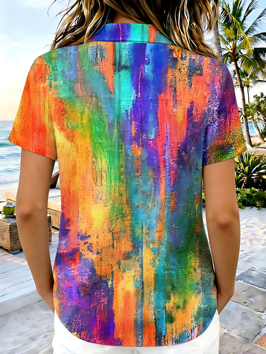 Tie Dye Women's Short Sleeve Shirts