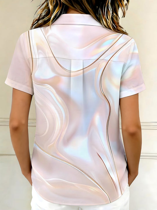 Abstract Women's Short Sleeve Shirts