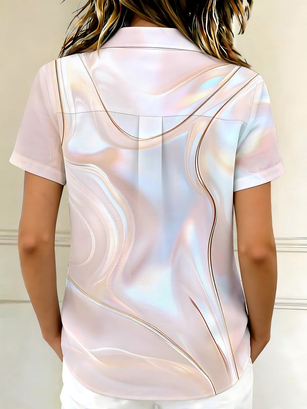 Abstract Women's Short Sleeve Shirts