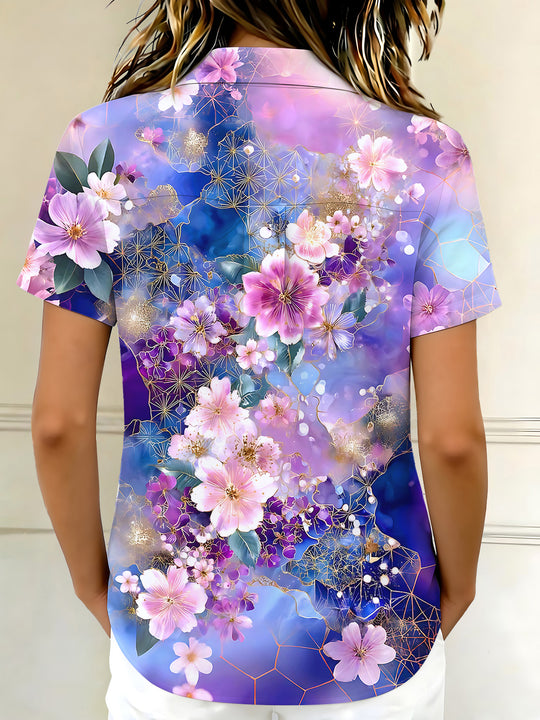 Floral Women's Short Sleeve Shirts