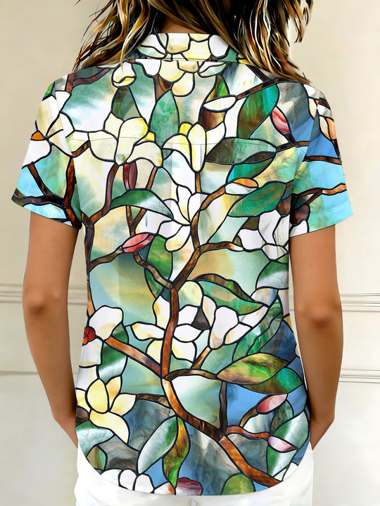 Floral Women's Short Sleeve Shirts