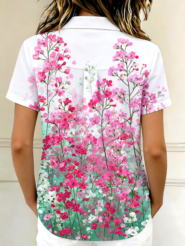Floral Women's Short Sleeve Shirts
