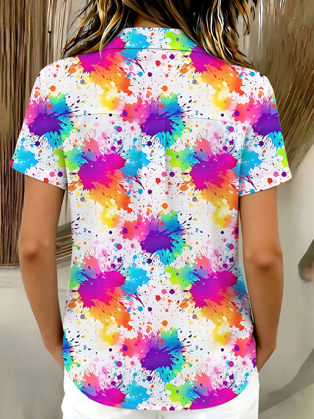 Tie Dye Women's Short Sleeve Shirts