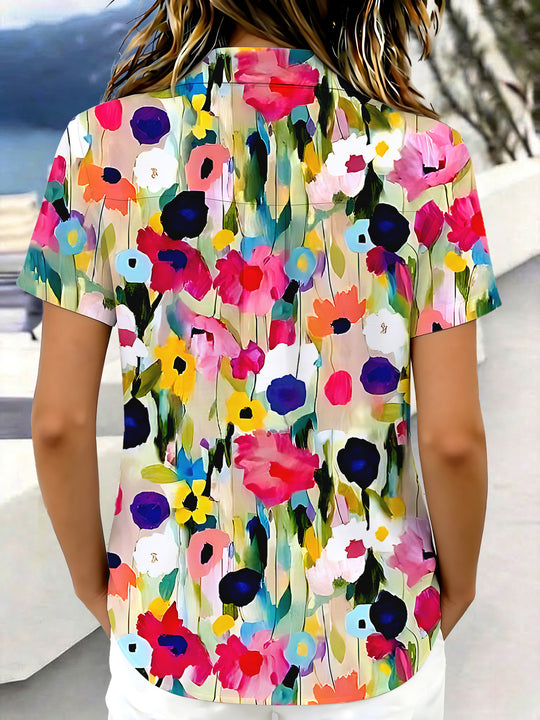 Floral Women's Short Sleeve Shirts
