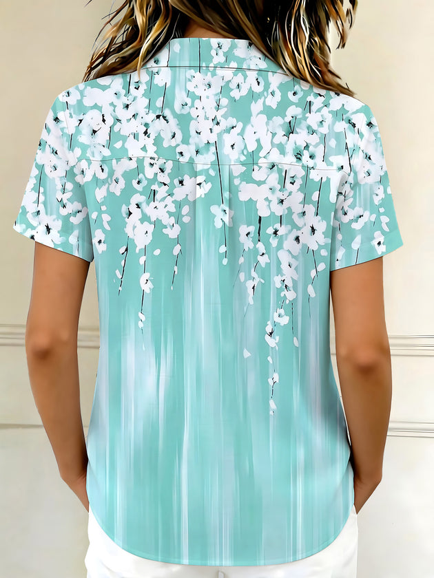 Floral Women's Short Sleeve Shirts