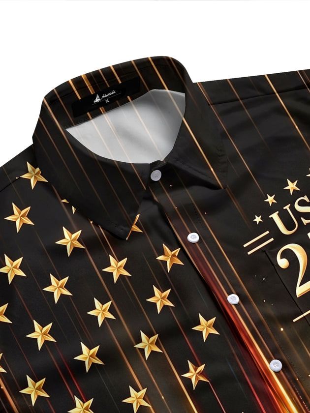 USA 250 Years Men's Pocket Short Sleeve Shirts