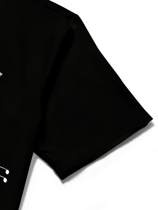 Adaychic Men's Graphic Piano Keyboard Print Short Sleeve Shirt with Chest Pocket