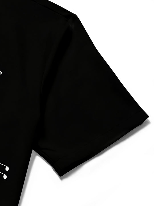 Adaychic Men's Graphic Piano Keyboard Print Short Sleeve Shirt with Chest Pocket