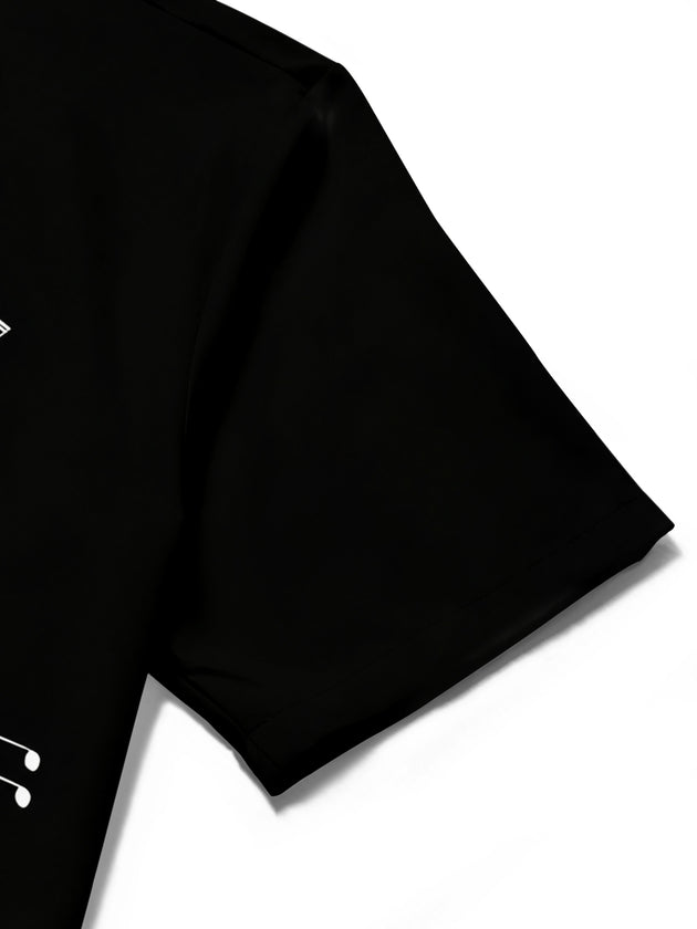 Adaychic Men's Graphic Piano Keyboard Print Short Sleeve Shirt with Chest Pocket
