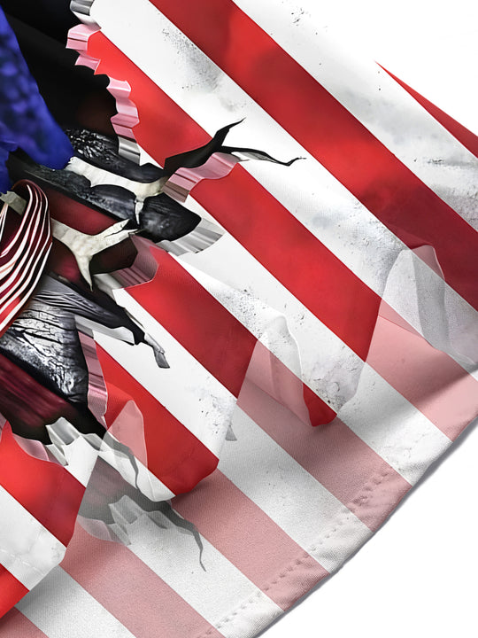 men's American flag print shirt Independence Day
