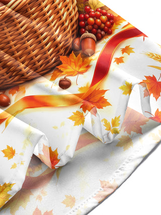 Adaychic Men's Long Sleeve Shirt - Harvest Autumn Harvest Basket With Pumpkins Apples And Wheat Print with Chest Pocket