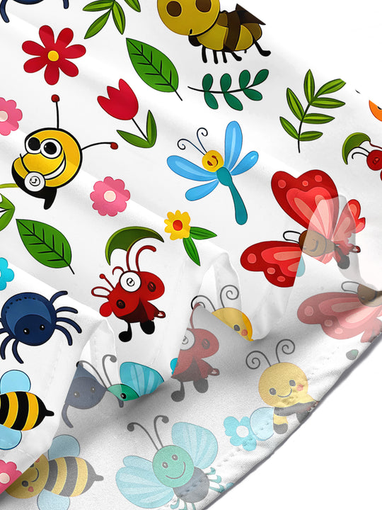 Bees Butterfly Men's Pocket Short Sleeve Shirts