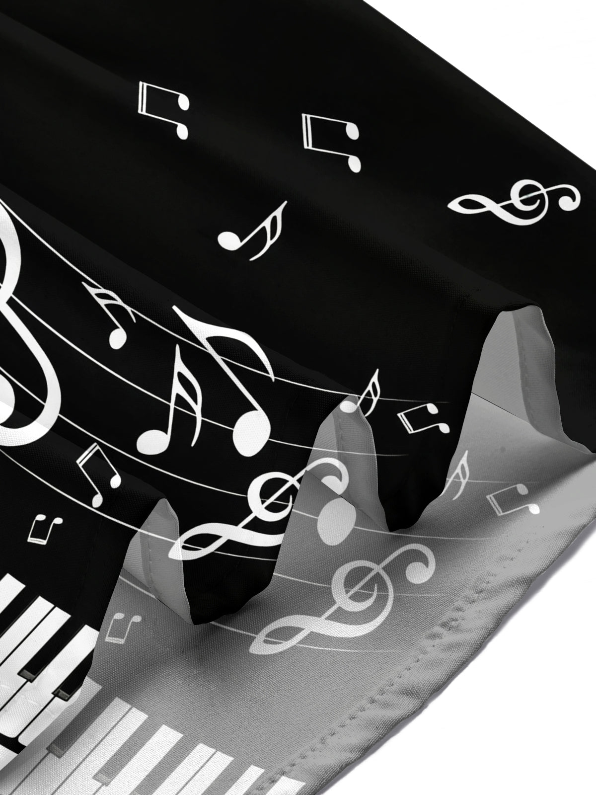 Adaychic Men's Graphic Piano Keyboard Print Short Sleeve Shirt with Chest Pocket